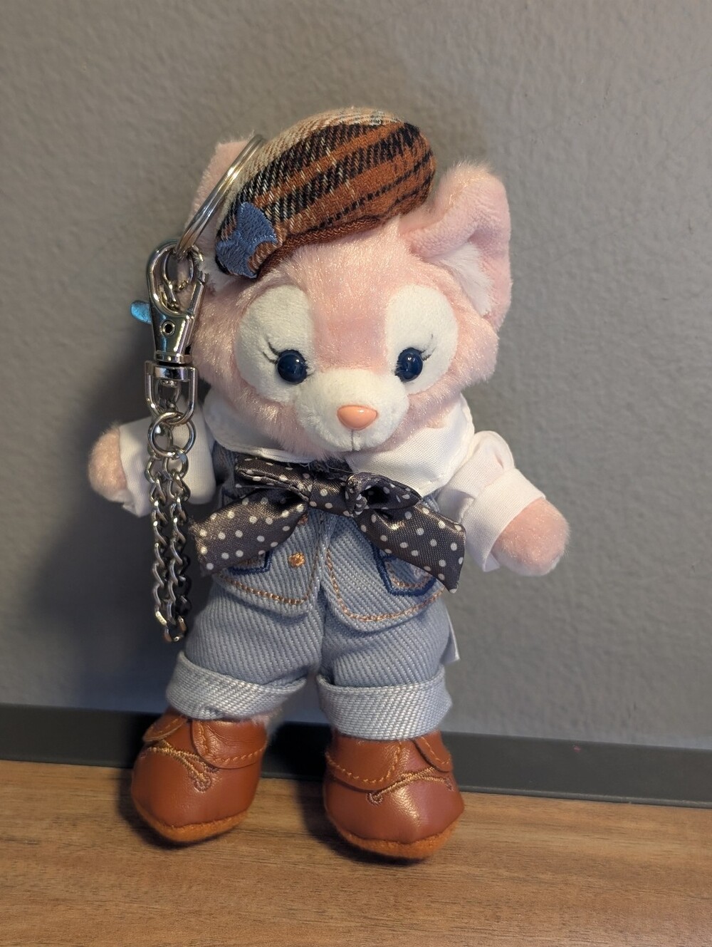 Shanghai Disneyland LinaBell Duffy Friends  2024 Denim Plush mascot keychain